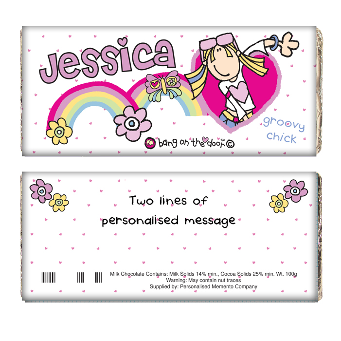 Bang on the Door Rainbow Groovy Chic Chocolate Bar